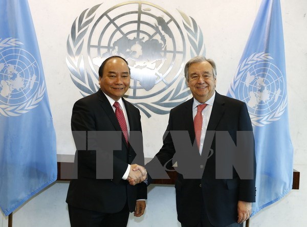 PM Nguyen Xuan Phuc holds talks with UN Secretary General, PM Nguyen Xuan Phuc holds talks with UN Secretary General