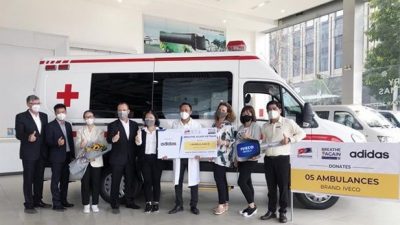 Ambulances presented to five localities in COVID-19 fight